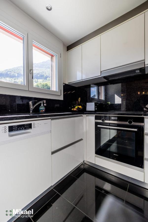Gruyere Alpes Appartement 3 Chambres Bbq Parking Neirivue Ngoại thất bức ảnh