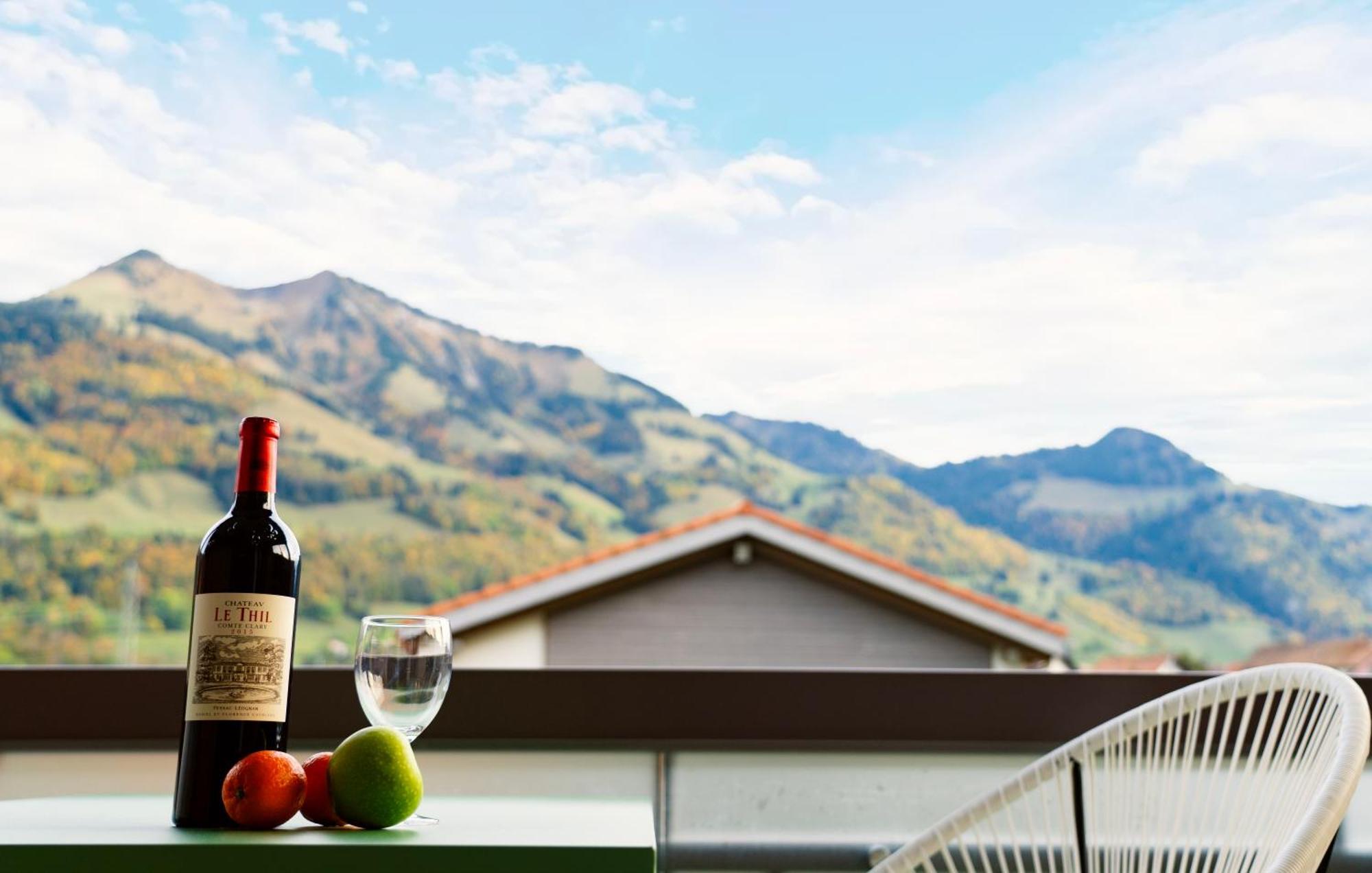 Gruyere Alpes Appartement 3 Chambres Bbq Parking Neirivue Ngoại thất bức ảnh