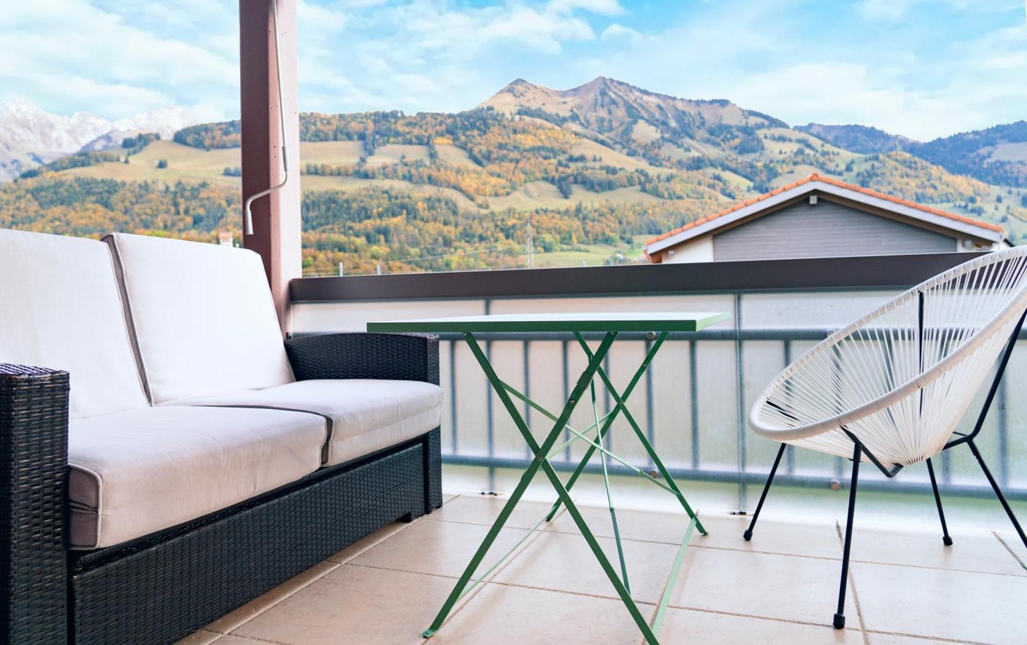 Gruyere Alpes Appartement 3 Chambres Bbq Parking Neirivue Ngoại thất bức ảnh